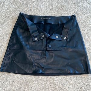 Zara leather mini skirt